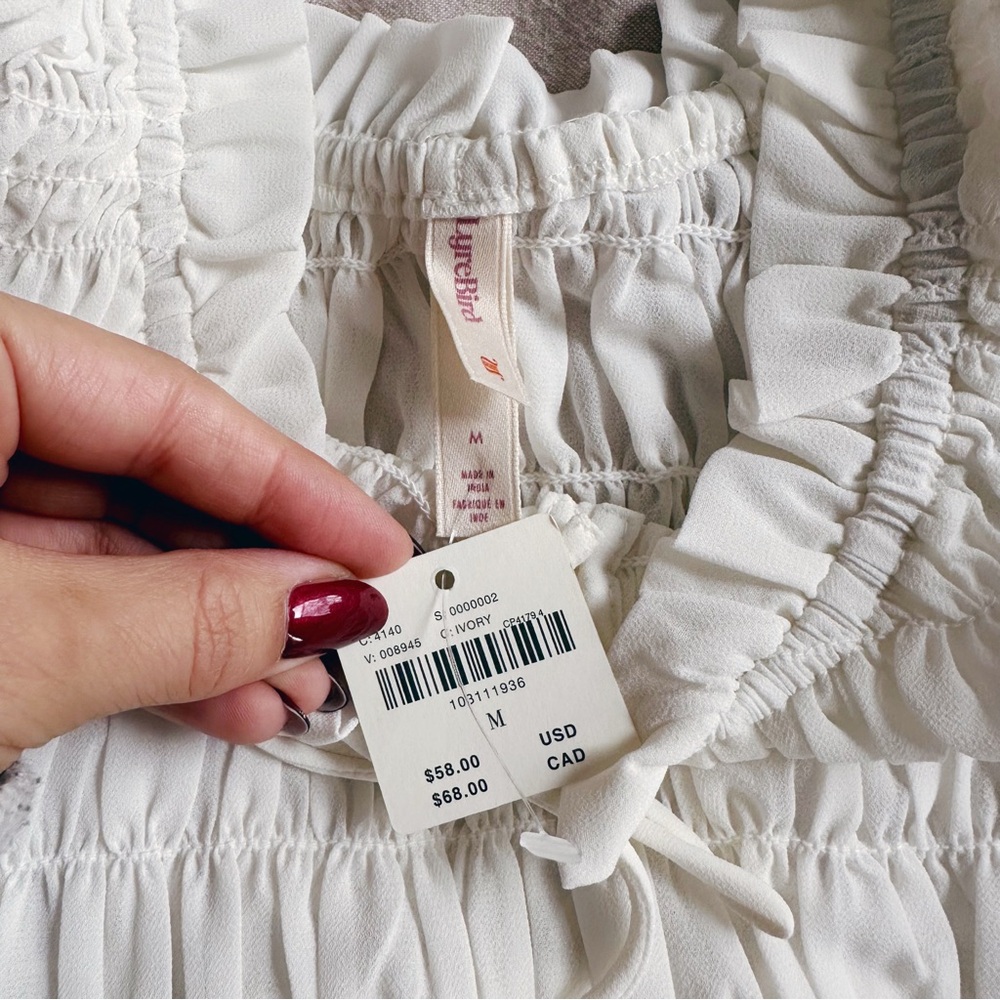 LyreBird Ruched ruffled Bloomer Shorts and Sheet Bralette set Anthropologie med - Picture 16 of 16